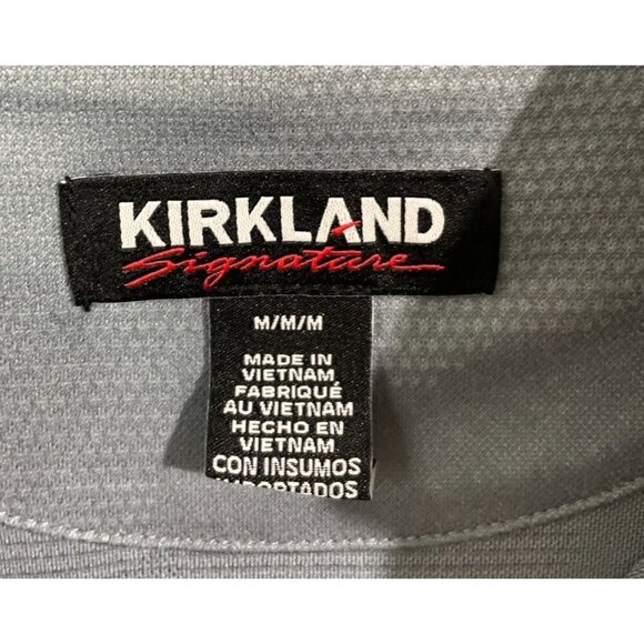 NWOT Kirkland Signature Mens M Quarter-Zip Pullover Sweatshirt Gray - Picture 4 of 6